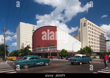 Cuba, Havana, Vedado, Cine Yarra, famous cinema Stock Photo