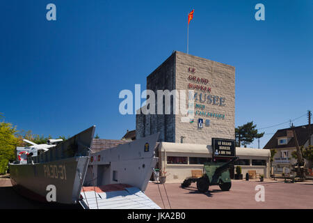 France, Normandy Region, Calvados Department, D-Day Beaches Area, Ouistreham-Riva Bella, The Grand Bunker, Musee de la Mur Atlantique, museum of WW2-era German Atlantic Wall, exterior Stock Photo