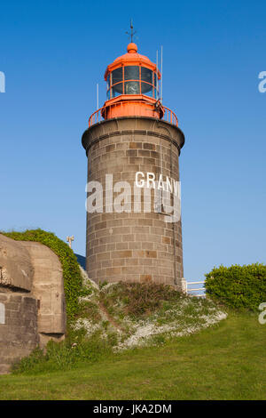 France, Normandy Region, Manche Department, Granville, Granville lighthouse Stock Photo