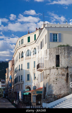 France, Corsica, Haute-Corse Department, La Balagne Region, Ile Rousse,  town buildings Stock Photo