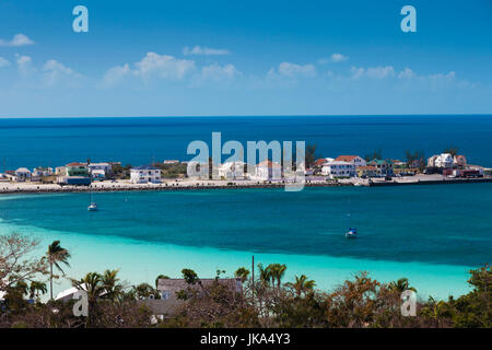 Bahamas, Eleuthera Island, Governors Harbour, elevated harbor view Stock Photo
