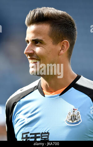 Newcastle United's Karl Darlow during the pre-season friendly match at Deepdale, Preston. PRESS ASSOCIATION Photo. Picture date: Saturday July 22, 2017. See PA story SOCCER Preston. Photo credit should read: Anthony Devlin/PA Wire. RESTRICTIONS: EDITORIAL USE ONLY No use with unauthorised audio, video, data, fixture lists, club/league logos or 'live' services. Online in-match use limited to 75 images, no video emulation. No use in betting, games or single club/league/player publications. Stock Photo