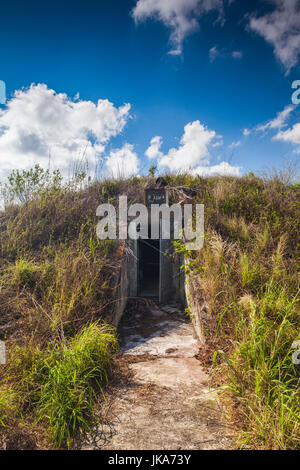 USA, Florida, Everglades National Park, former Nike missile base built after the Cuban Missile Crisis of 1962, ruins of communications bunker Stock Photo