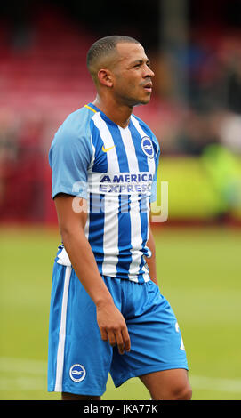 Brighton and Hove Albion's Liam Rosenior during the pre-season friendly match at Checkatrade.com Stadium, Crawley. PRESS ASSOCIATION Photo. Picture date: Saturday July 22, 2017. See PA story SOCCER Crawley. Photo credit should read: Gareth Fuller/PA Wire. RESTRICTIONS: EDITORIAL USE ONLY No use with unauthorised audio, video, data, fixture lists, club/league logos or 'live' services. Online in-match use limited to 75 images, no video emulation. No use in betting, games or single club/league/player publications. Stock Photo