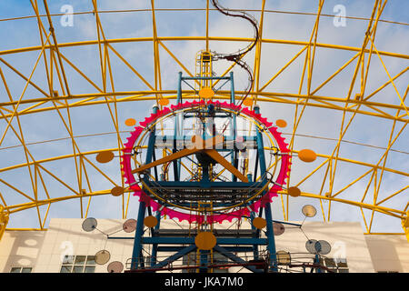 USA, Florida, Fort Lauderdale, Museum of Discovery and Science, clock tower Stock Photo