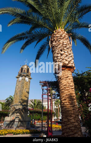 Chile, Antofagasta, Plaza Colon, Torre del Reloj clocktower Stock Photo