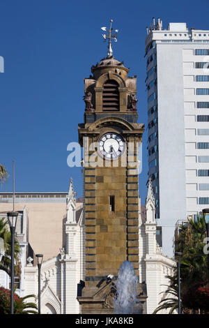 Chile, Antofagasta, Plaza Colon, Torre del Reloj clocktower Stock Photo