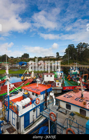 Chile, Chiloe Island, Chonchi, town port Stock Photo