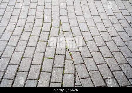 Gray stone tile city road. background, texture, city. Stock Photo