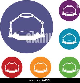 Table magnify icons set Stock Vector