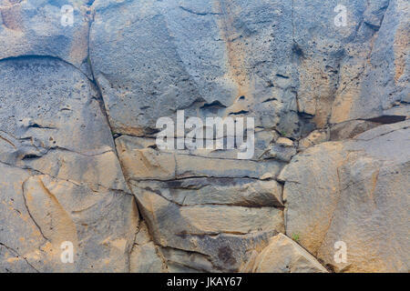 Rock rextures on the side of the mid-Atlantic Ridge where it comes to the surface in Iceland Stock Photo
