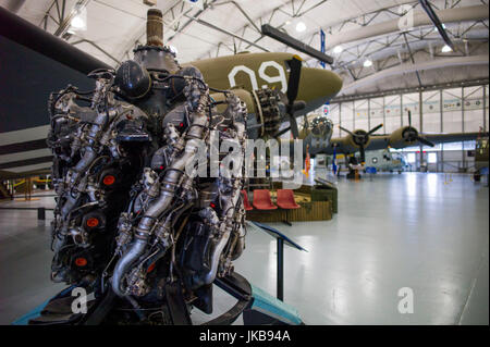 USA, Delaware, Dover, Dover Air Force Base, Air Mobility Command Museum, WW2-era C-47 transport airplane Stock Photo