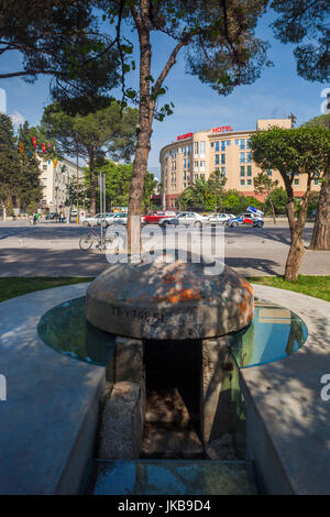 Albania, Tirana, bunker outside Blloku area, formerly used by Communist party elite and Rogner Hotel Stock Photo
