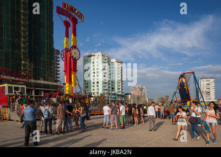 Albania, Durres, beachfront promenade carnival Stock Photo