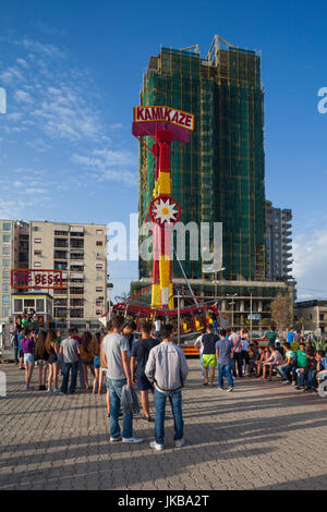 Albania, Durres, beachfront promenade carnival Stock Photo