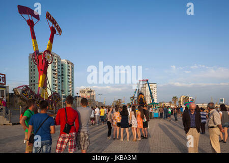 Albania, Durres, beachfront promenade carnival Stock Photo