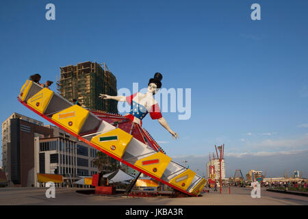 Albania, Durres, beachfront promenade carnival Stock Photo