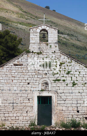 Albania, Albanian Riviera, Port Palermo, church ruins Stock Photo