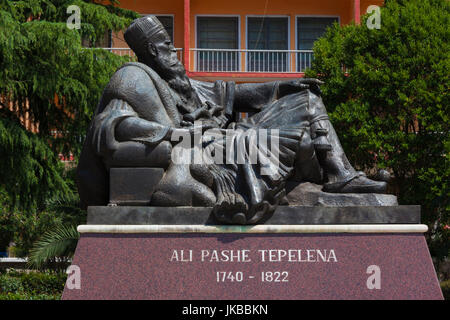 Albania, Tepelena, monument to Ali Pasha Tepelena, former Ottoman-era governor of the district that was Albania Stock Photo