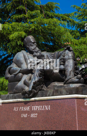 Albania, Tepelena, monument to Ali Pasha Tepelena, former Ottoman-era governor of the district that was Albania Stock Photo