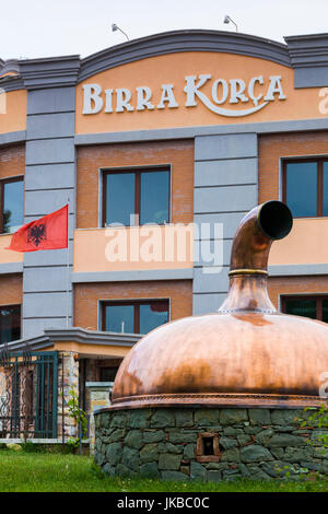 Albania, Korca, Birra Korca Brewery, most popular beer in Albania, exterior Stock Photo