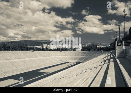 Greece, Central Greece Region, Athens, the Panathenaic Stadium, home of the first modern Olympic Games in 1896 Stock Photo