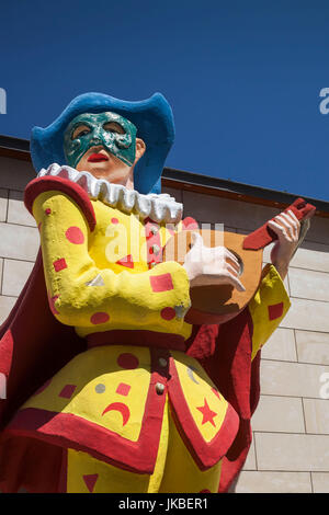 Greece, Peloponese Region, Patra, Patra Carnival Museum, exterior sculptures Stock Photo