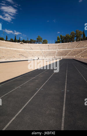 Greece, Central Greece Region, Athens, the Panathenaic Stadium, home of the first modern Olympic Games in 1896 Stock Photo