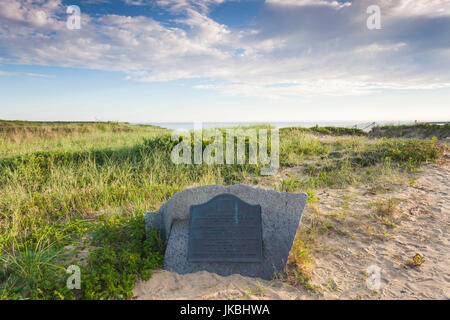 USA, Massachusetts, Cape Cod, Wellfleet, Marconi Beach, Marconi Station Site, site of the First US transatlantic cable Telegraph Station, b. 1902 Stock Photo