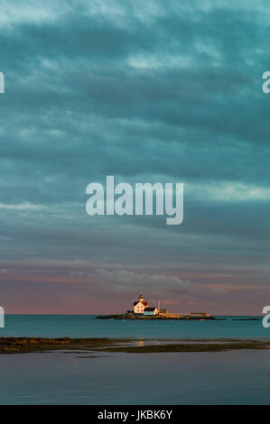 USA, Maine, Newagen, sunset Harbor view by The Cuckolds Islands Stock Photo