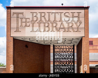 British Library London on Euston Road - Building opened 1998 Architect Colin St John Wilson in collaboration with his wife MJ Long Stock Photo