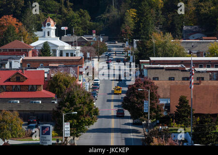 USA, North Carolina, Bryson City, elevated town view Stock Photo