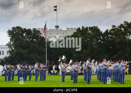 USA, South Carolina, Charleston, The Citadel, military college, band practice, NR Stock Photo