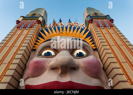 Australia, New South Wales, NSW, North Sydney, Milson's Point, Luna Park entrance Stock Photo