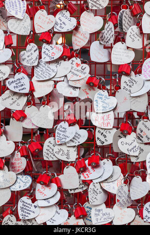 Australia, South Australia, Adelaide, Rundle Park, heart wishes Stock Photo