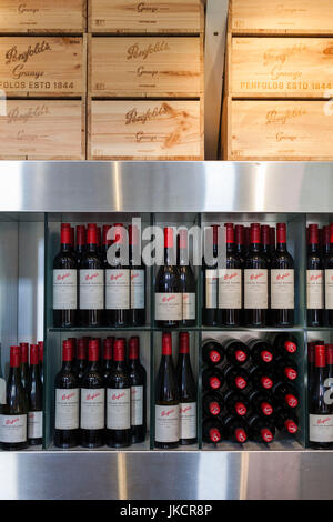 Australia, South Australia, Adelaide-MacGill, Penfolds Magil Estate Winery, oldest winery in South Australia, wine bottles Stock Photo