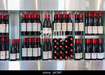 Australia, South Australia, Adelaide-MacGill, Penfolds Magil Estate Winery, oldest winery in South Australia, wine bottles Stock Photo