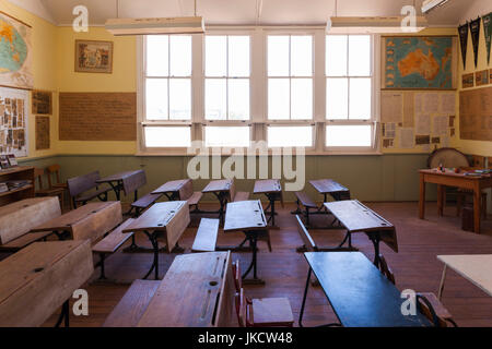Australia, South Australia, Yorke Peninsula, Kadina, one room school house, interior Stock Photo