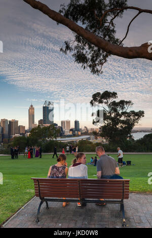 Australia, Western Australia, Perth, people in Kings Park, late afternoon, NR Stock Photo