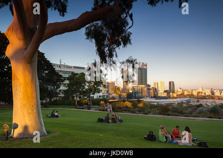 Australia, Western Australia, Perth, people in Kings Park, late afternoon, NR Stock Photo