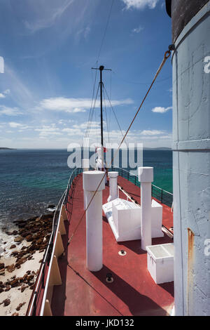 Australia, Western Australia, The Southwest, Albany, Whale World, former Whaling Station, Cheynes IV whalechaser ship, deck view Stock Photo