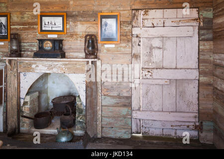 Australia, Western Australia, The Southwest, Albany, Whale World, former Whaling Station, cook's house, interior fireplace Stock Photo