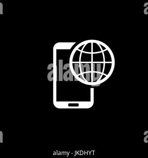 International Roaming Icon. Flat Design. Stock Vector