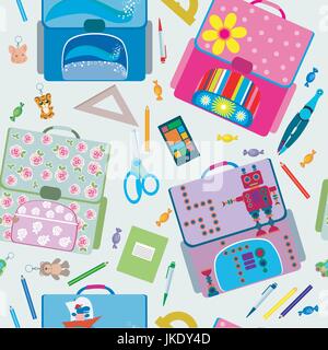 seamless school pattern Stock Vector