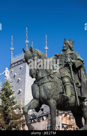 Romania, Moldovia Region, Iasi, statue of Stefan cel Mare Stock Photo