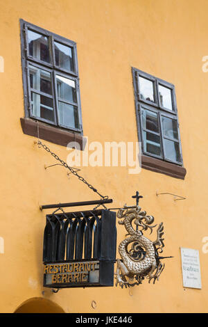 Romania, Transylvania, Sighisoara, Casa Dracula, birthplace of Vlad Tepes, Vlad the Impaler, born here in 1431 and the model for the Vampire Dracula Stock Photo