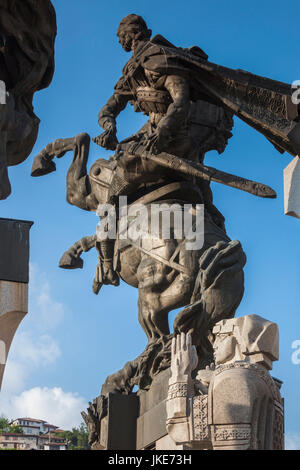 Bulgaria, Central Mountains, Veliko Tarnovo, Monument to the Assens, detail Stock Photo