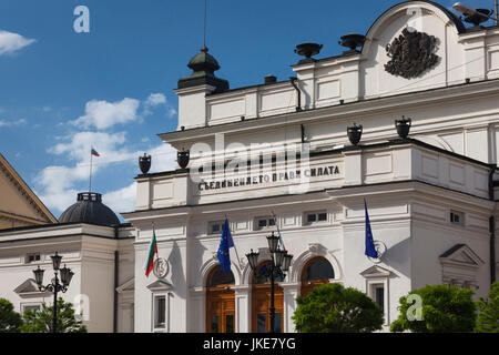 Bulgaria, Sofia, Ploshtad Narodno Sabranie Square, National Assembly Building Stock Photo