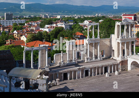 Bulgaria, Southern Mountains, Plovdiv, Old Plovdiv, Roman Amphitheater Stock Photo