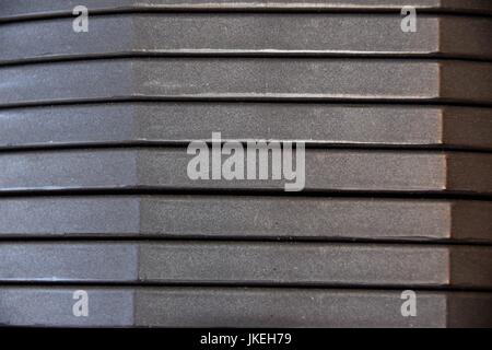 detail shot of some dumbbells, Bodybuilding weights for muscle building Stock Photo